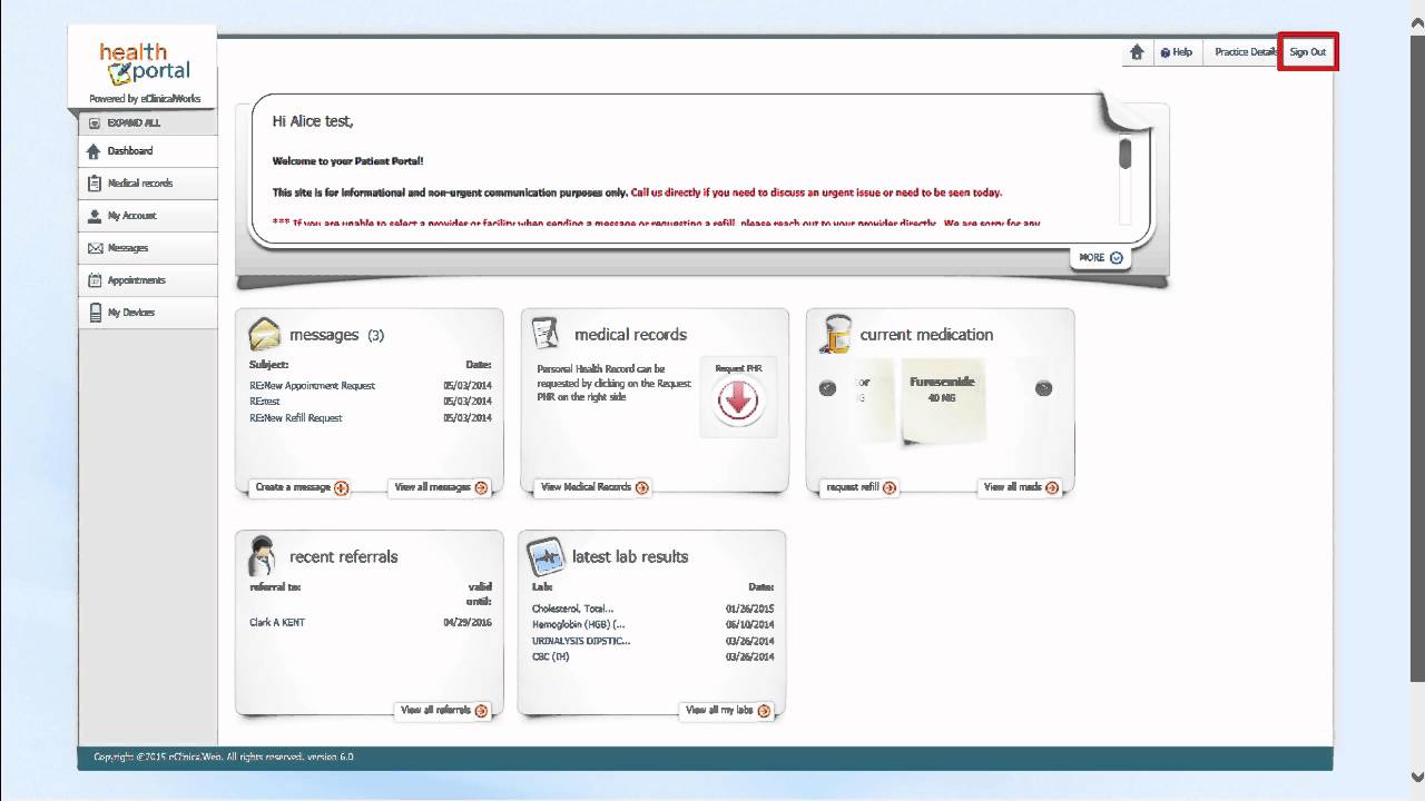 Welcome to Your Health Portal