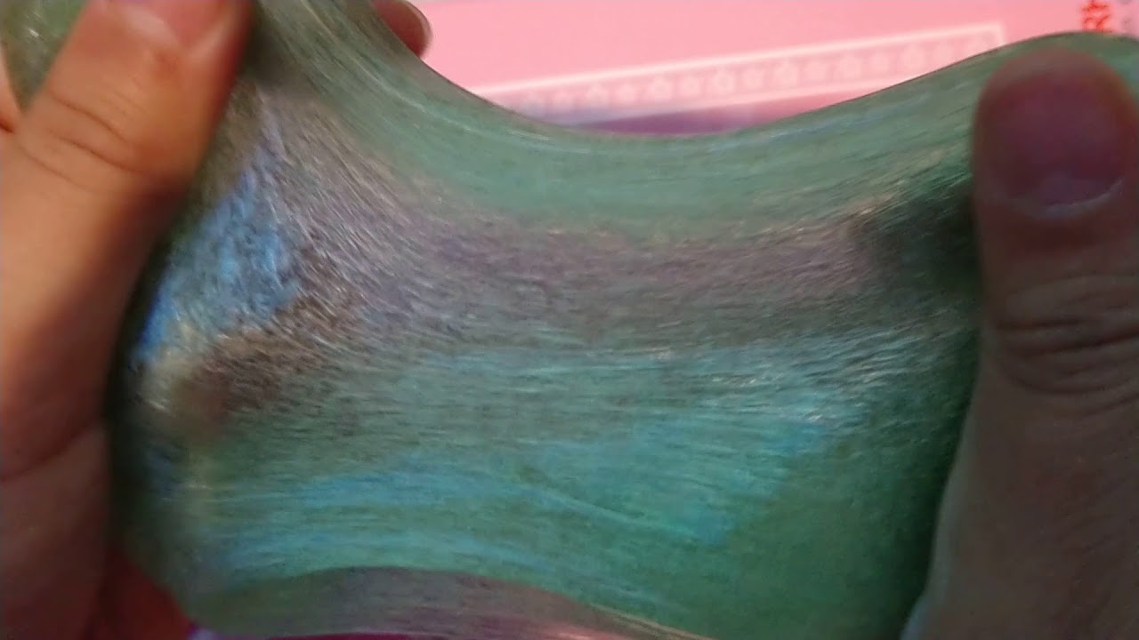 Satisfying sea green metallic slime soooo pretty!