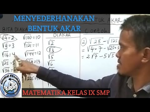 Menyederhanakan bentuk akar kelas 9