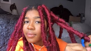 ASMR- Removing My Faux Locs (SCISSOR SOUNDS, SCALP SCRATCHING) 💇🏽‍♀️💕