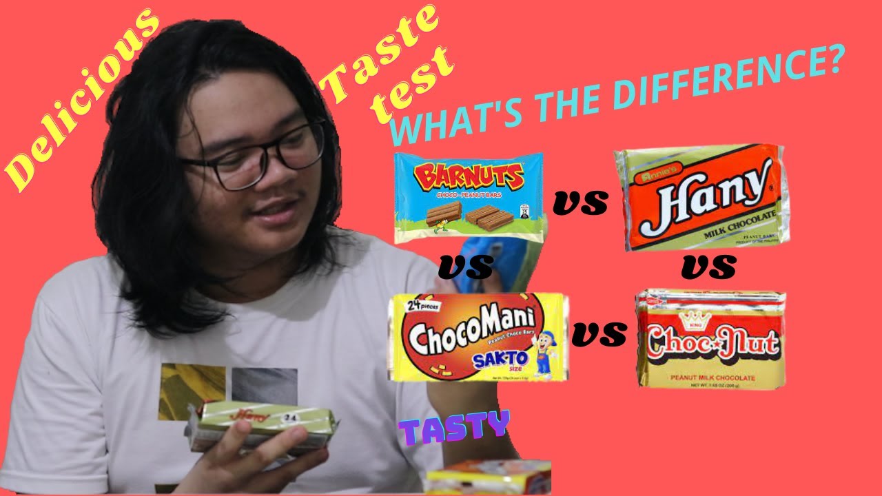 Peanut Milk Chocolate Comparison Choc Nut vs. Hany vs. vs