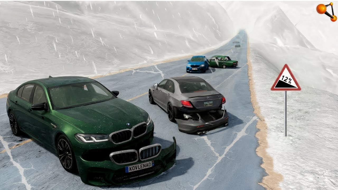 RULDA MUZLIY YO'LDA BMW M5 TORMOZ ISHLAMAY QOLDI, KIM UZOQQA BORADI BEAMNG DRIVE