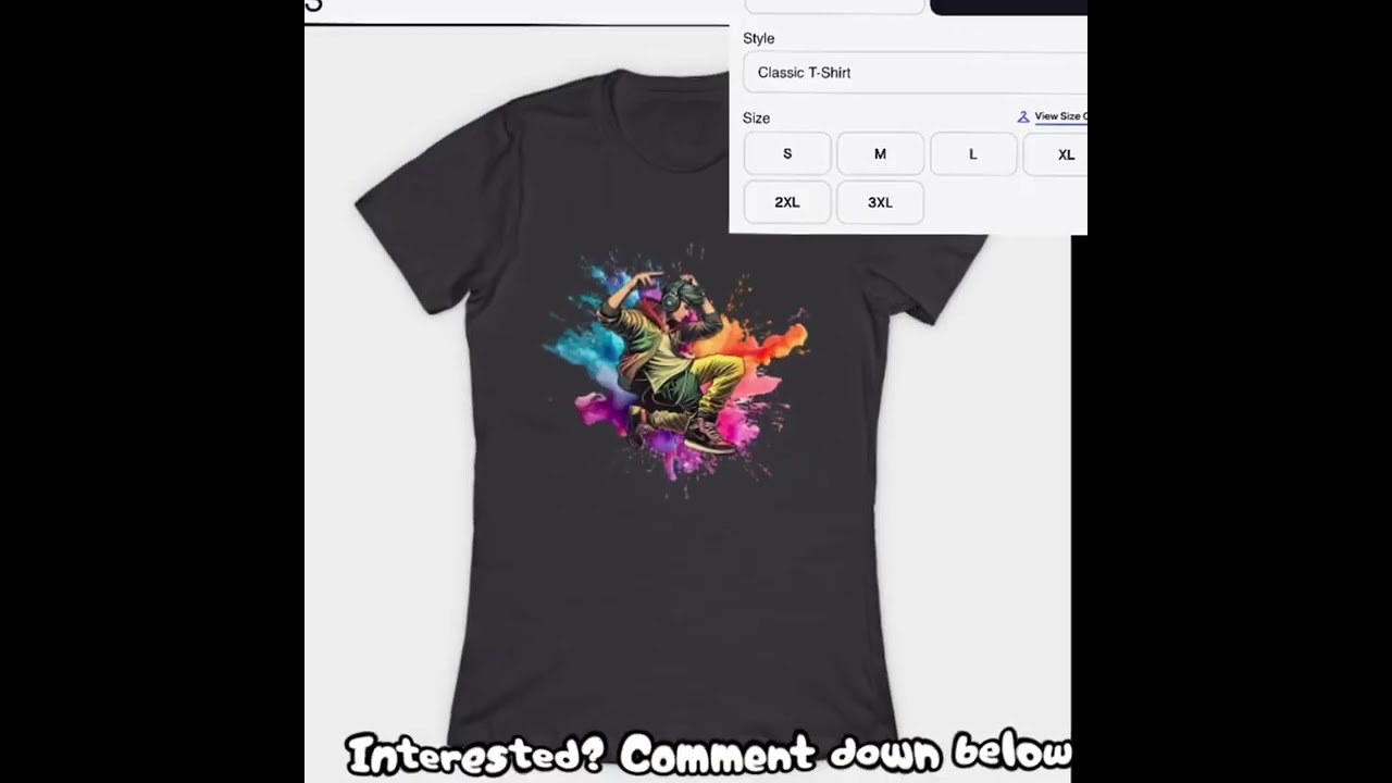 T-Shirt Video - 🎨💃 Paint the Beat – Color Splash Dance Vibes 🔊👟