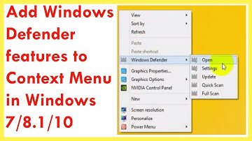 [How To] Add Windows Defender features to Context Menu in Windows 8.1