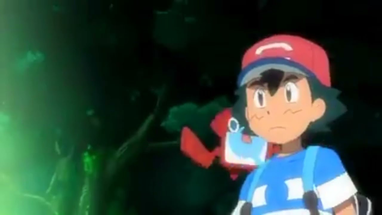 First time Ash met with nebby (Pokemon sun and moon)