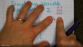 #2  Simplifying Variable Expressions   Video #2