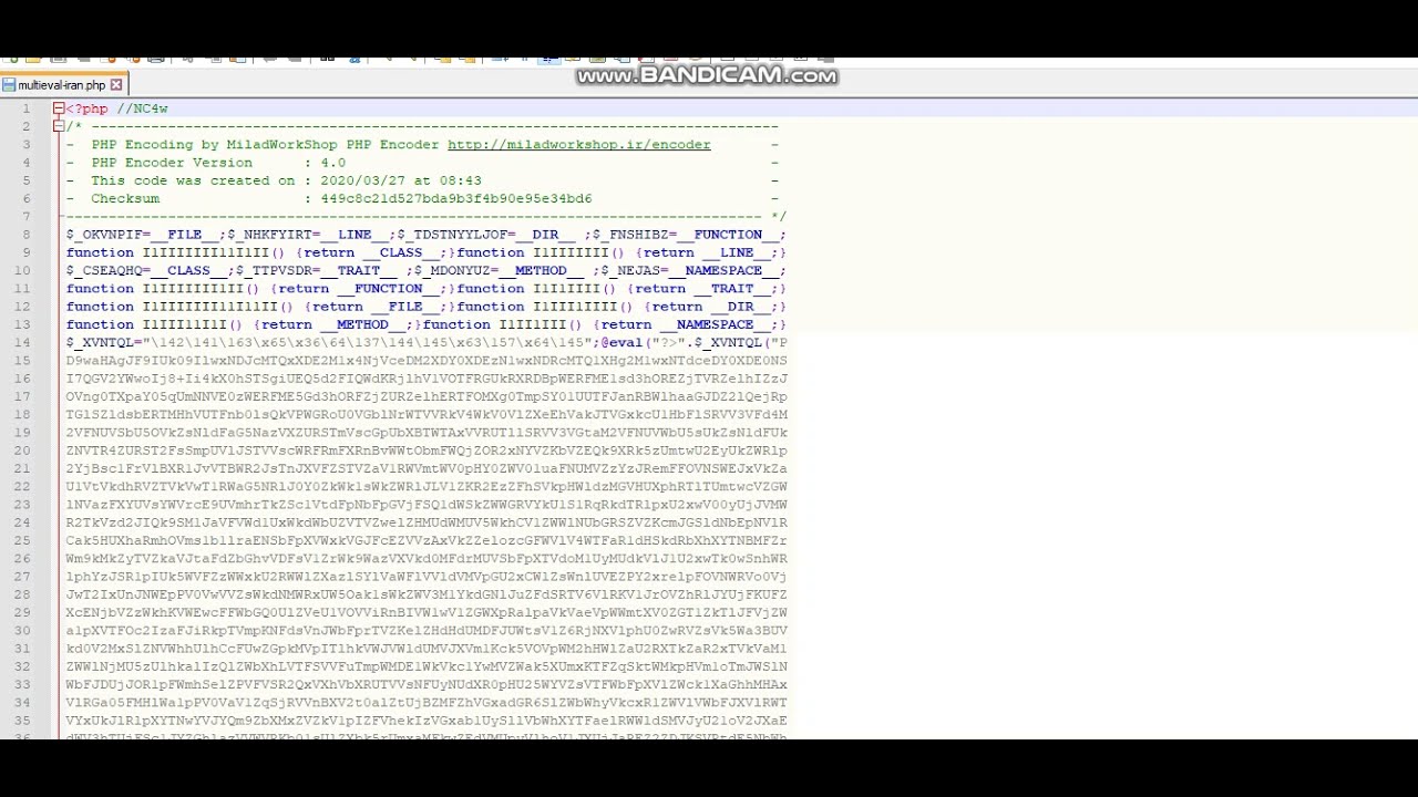 Decode MiladWorkShop PHP Encoder - YouTube