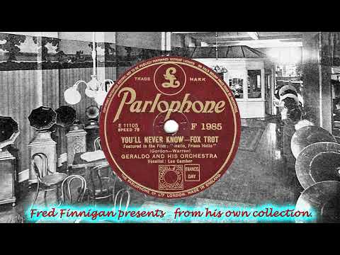 Geraldo & His Orch(v Len Camber) - You'll Never Know(1942)