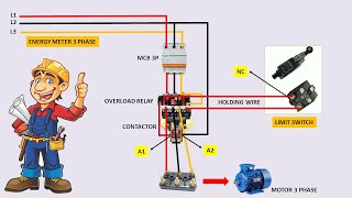 How to connect limit switch in DOL Starter / limit switch connection