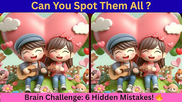 Spot the Difference Challenge | Brain Games & Tricky Puzzles | Find 6 Differences | For Brilliance