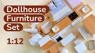 Modern Doll House Complete Furniture Set Overview