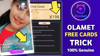 How to get Free Video chat cards in Olamet app 2023 | Olamet Free cards trick |Olamet app free coins screenshot 5