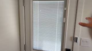 ODL Enclosed Blinds for Doors in Double Pane Tempered Clear Glass, Door Window Shade for Privacy and