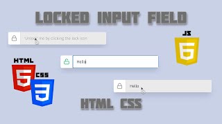 Locked Input Field - HTML CSS - No JavaScript