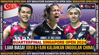 Hasil Lengkap Kuarterfinal Singapore Open 2024 : Jorji & Fajri Lolos Semifinal #singaporeopen2024