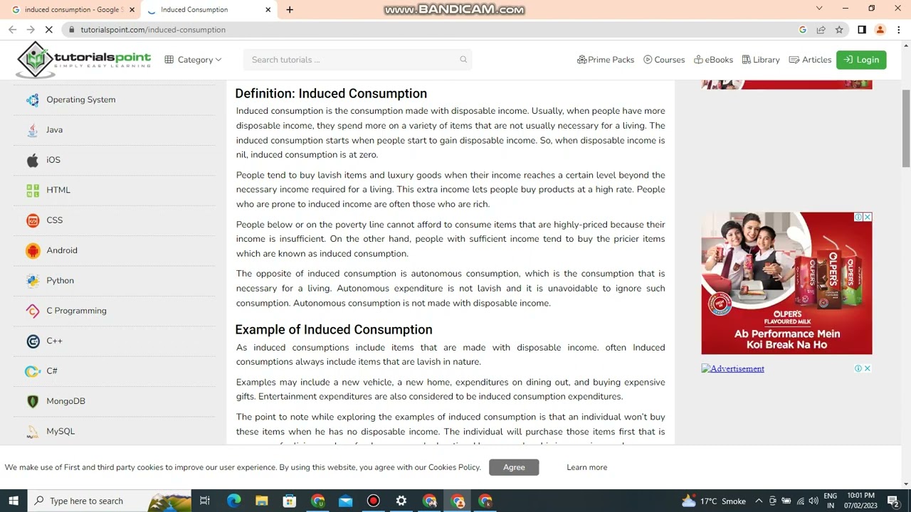 What is induced consumption/ 2023