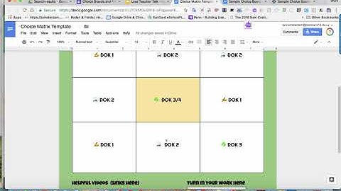 How To Set Up a Choice Board