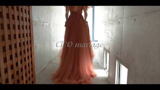 Cli'O mariageのエレガントなテラコッタカラーウエディングドレス