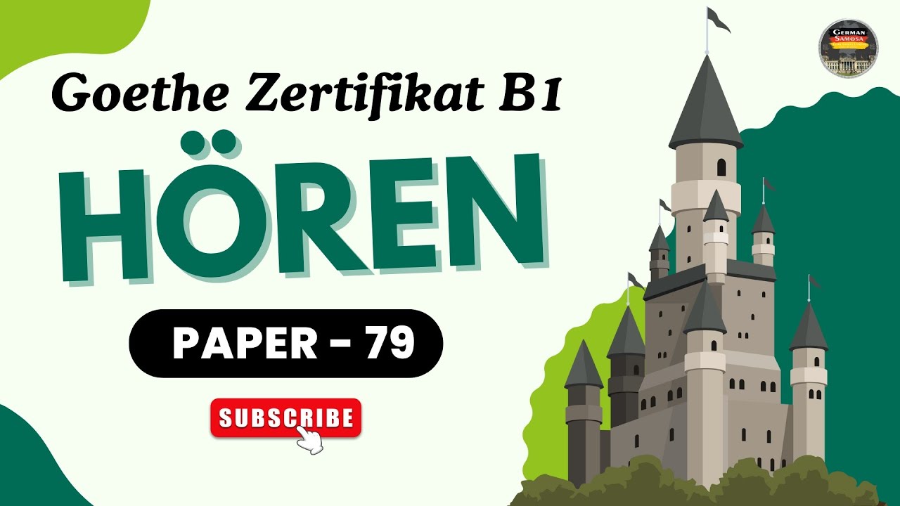 Goethe B1 Listening Part || Paper - 79 || Complete Exam Test || Hören mit den Antworten am Ende