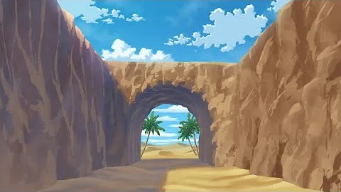 Timelapse Anime background Desert Entrance in Clip Studio Paint