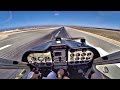 Tecnam P92 Lowpass at Paphos Intl Airport - GoPro Cockpit View - High Speed Flyby
