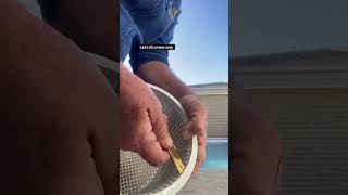 How to change a skimmer basket #satisfying #poolmaintenance #shorts