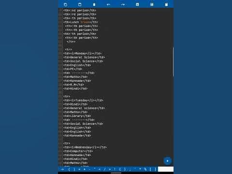 Html program - How to create School Time table using Html.#shorts - YouTube