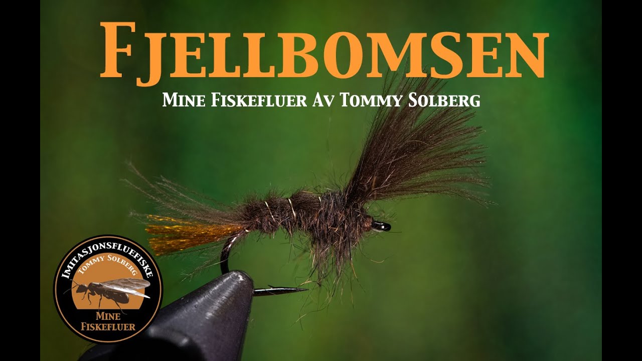 Fjellbomsen. Her binder jeg ei ny flue. Mine fiskefluer og imitasjonsfluefiske. Fluebinding, fjell.