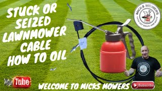 Stuck Seized Lawnmower Bike Cables - Quick How to Free up Video.. Neat Hack