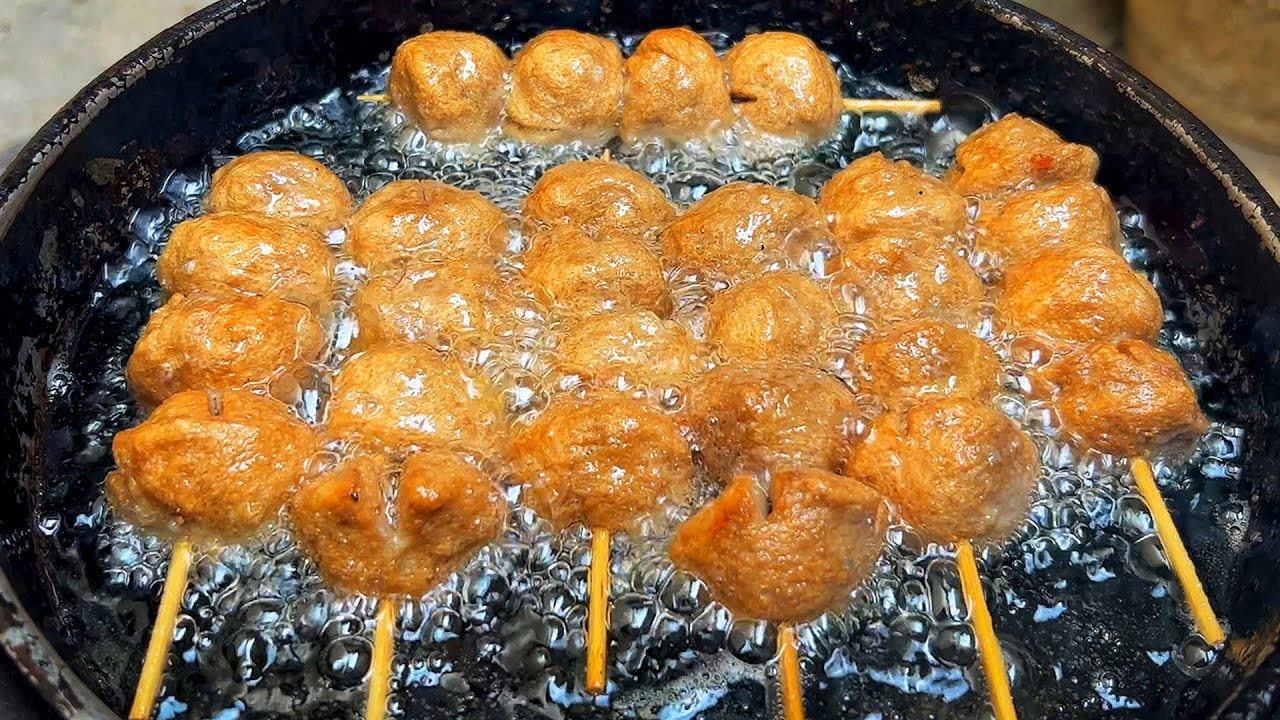Special BEEF BALLS with Crispy Bread | Asian FOOD @foodatasty - YouTube
