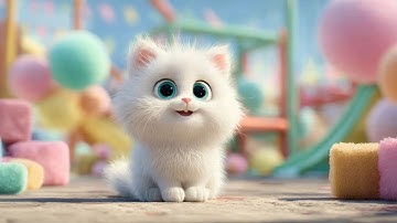 Chú Mèo Con Lông Trắng – Nhạc Thiếu Nhi Dễ Thương Cho Bé Yêu Động Vật 🐱