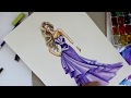 Watercolor Painting Fashion Illustration Speedpainting