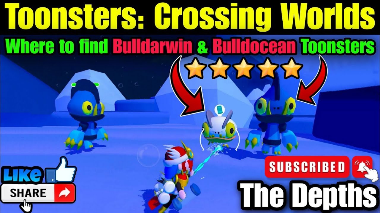 Bulldocean | Toonsters: Crossing Worlds | Where to find Bulldarwin & Bulldocean #rhodegamer