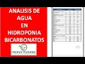 ANALISIS DE AGUA EN HIDROPONIA: BICARBONATOS