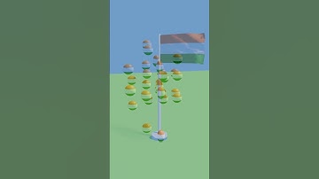 Independence day Indian national 3D flag#animation#blender#viralvideo#viralvideo#shortsfeed#shorts
