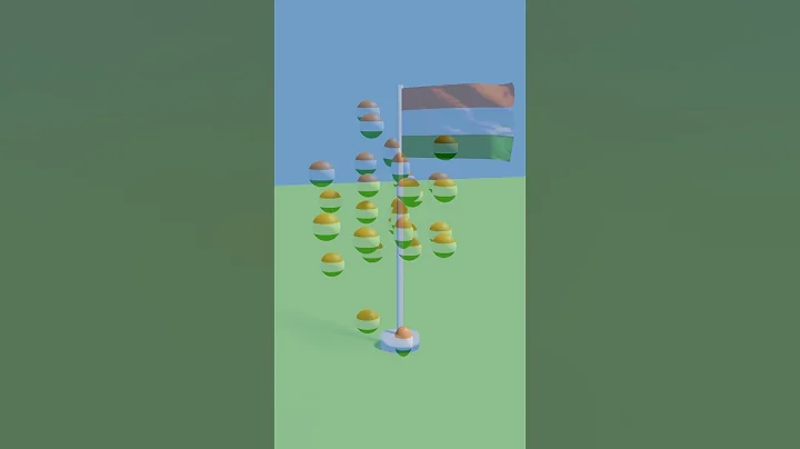 Independence day Indian national 3D flag#animation#blender#viralvideo#viralvideo#shortsfeed#shorts