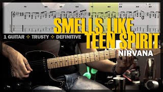 Smells Like Teen Spirit | Guitar Cover Tab | Guitar Solo Lesson | Backing Track w/ Vocals 🎸 NIRVANA