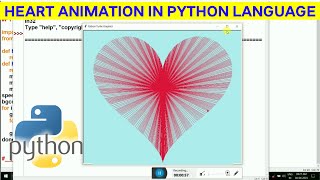 Heart drawing in Python | Heart animation in python programming | Amazing Animation in Python