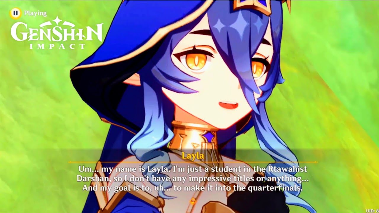 Genshin Impact Layla Cutscene