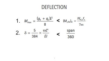 ADVANCE STRUCTURAL STEEL DESIGN (ECS571) (PART 6 - Deflection Check SLS)