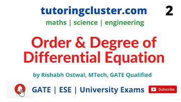 Order and degree of differential equation | GATE | ESE | MPSC | University Exams