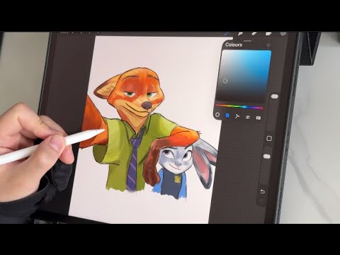 Drawing on Procreate #13 | iPad ASMR - YouTube