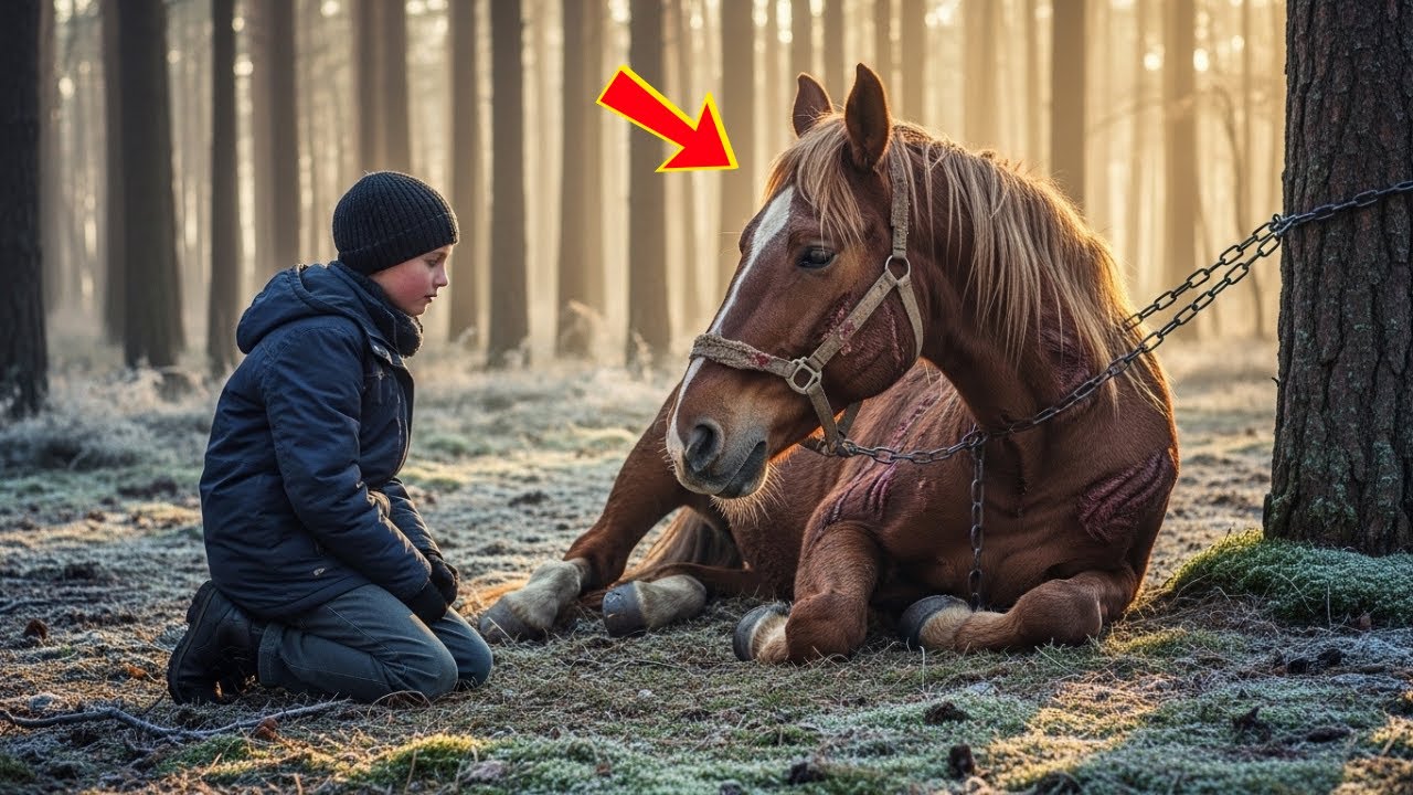 Mit 14 rausgeworfen, fand ein Cowboy ein angekettetes Pferd im Wald – Was es wurde, veränderte alles