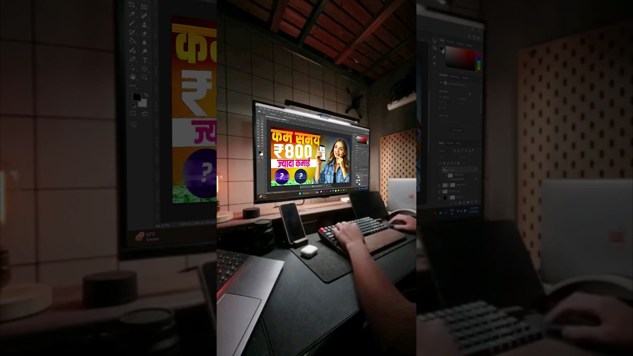 Comment "THUMBNAIL💥 Made in: #photoshop  #designer #thumbnaildesign #youtubethumbnail #tech