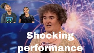 What a shocking performance! Teen Sisters React To Susan Boyle-Britains Got Talent.