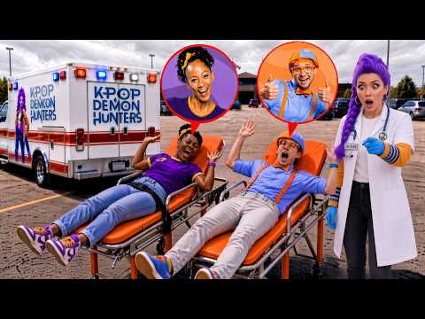 RUMI THE DOCTOR TREATS BLIPPI AND MEEKAH AT THE HOSPITAL!! RUMI KPOP DEMON HUNTER DOCTOR!