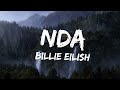 Billie Eilish - NDA (Lyrics Video)