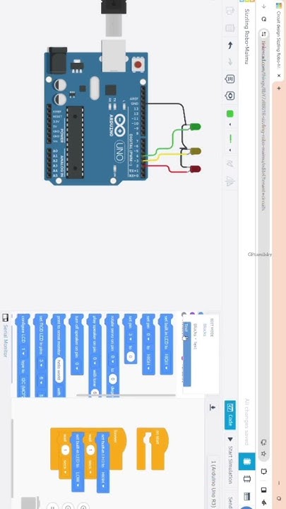 How to Blinking 3 LED's || Arduino uno Using Tinkercad app Circuits # ... image.