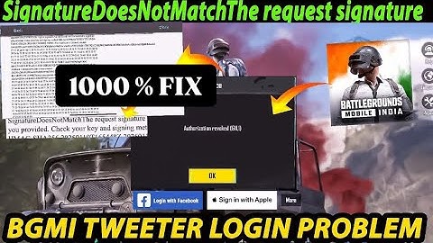 Bgmi 3.6 update twitter/X login problem showing signature does not match , 100% fix, solution? #bgmi