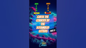 Guess The Country By The Scrambled Letters |  Geography Quiz | Knowledge Test | Part 2